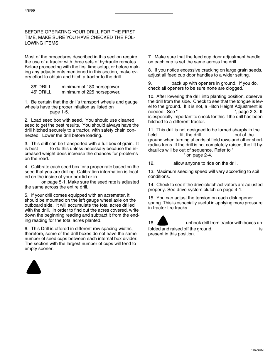 Caution | Great Plains 3SF45 Operator Manual User Manual | Page 39 / 46