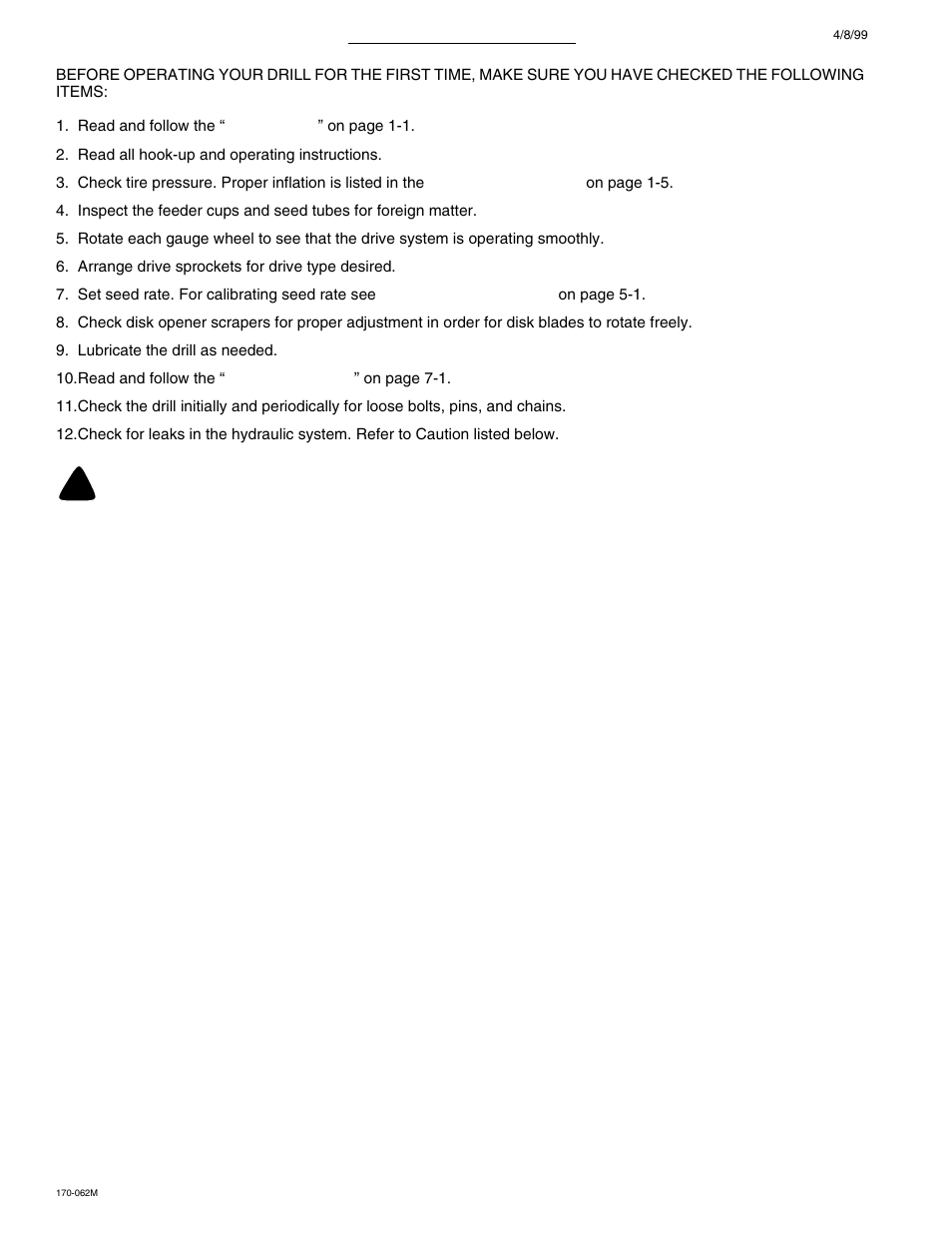 Caution | Great Plains 3SF45 Operator Manual User Manual | Page 40 / 46