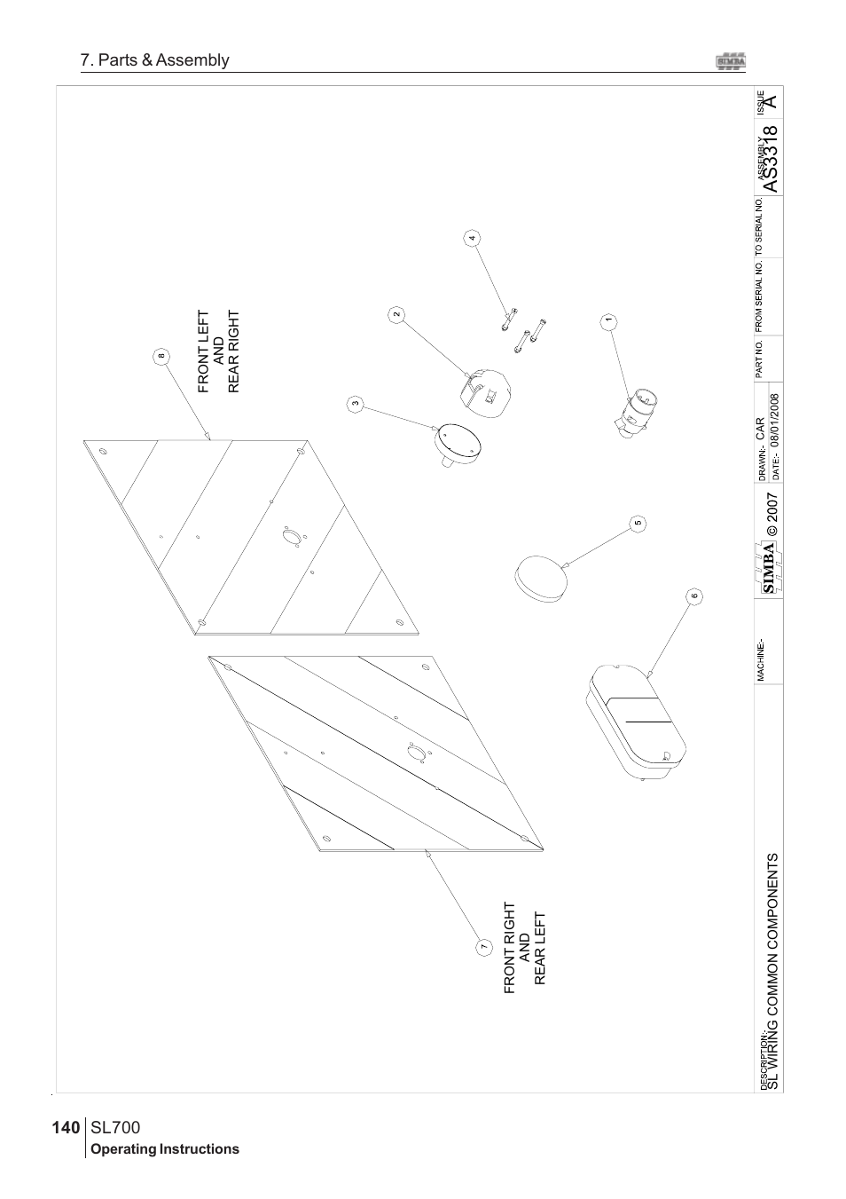 Aas 3318, Sl700, 140 7. parts & assembly | Great Plains SL700 Assembly Instructions User Manual | Page 104 / 114