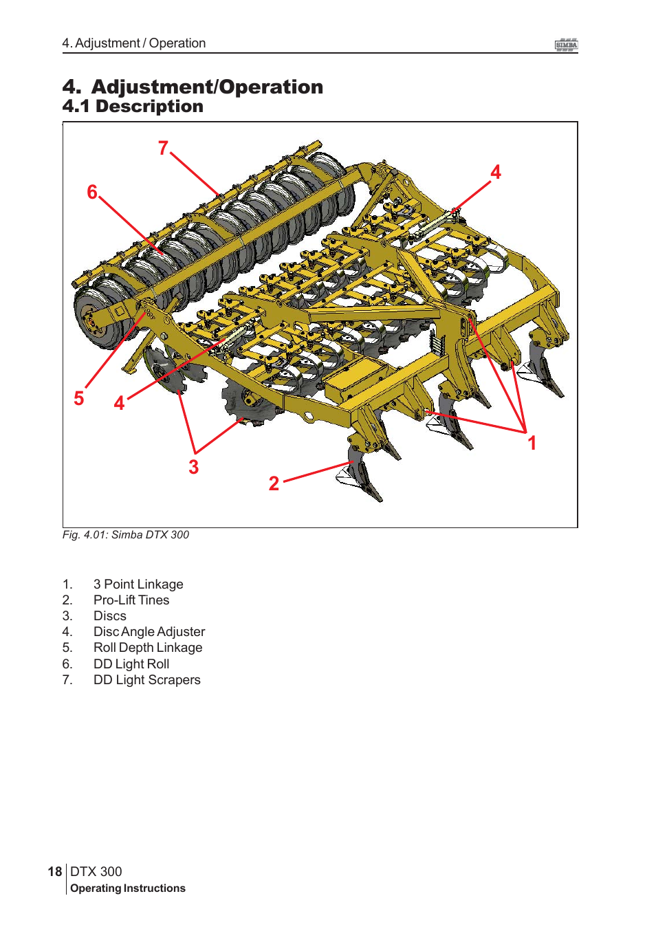 Adjustment/operation | Great Plains DTX300 P16315 User Manual | Page 18 / 34