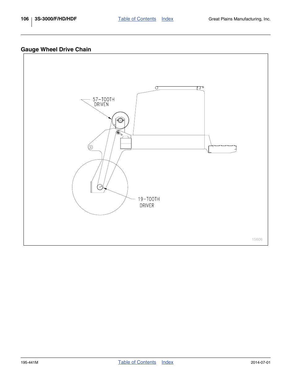 Gauge wheel drive chain | Great Plains 3S-3000HDF Operator Manual v1 User Manual | Page 110 / 120