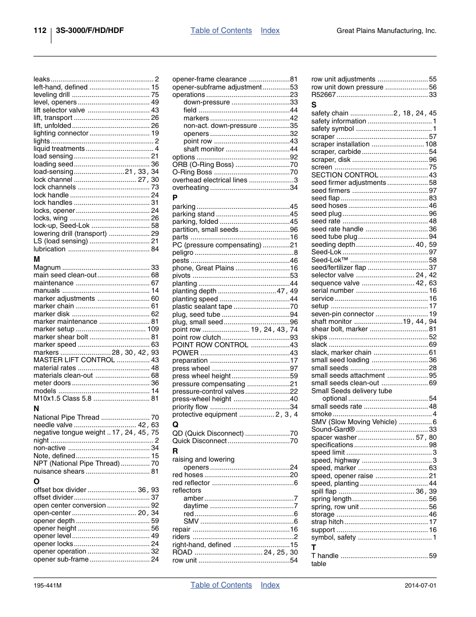 Great Plains 3S-3000HDF Operator Manual v1 User Manual | Page 116 / 120