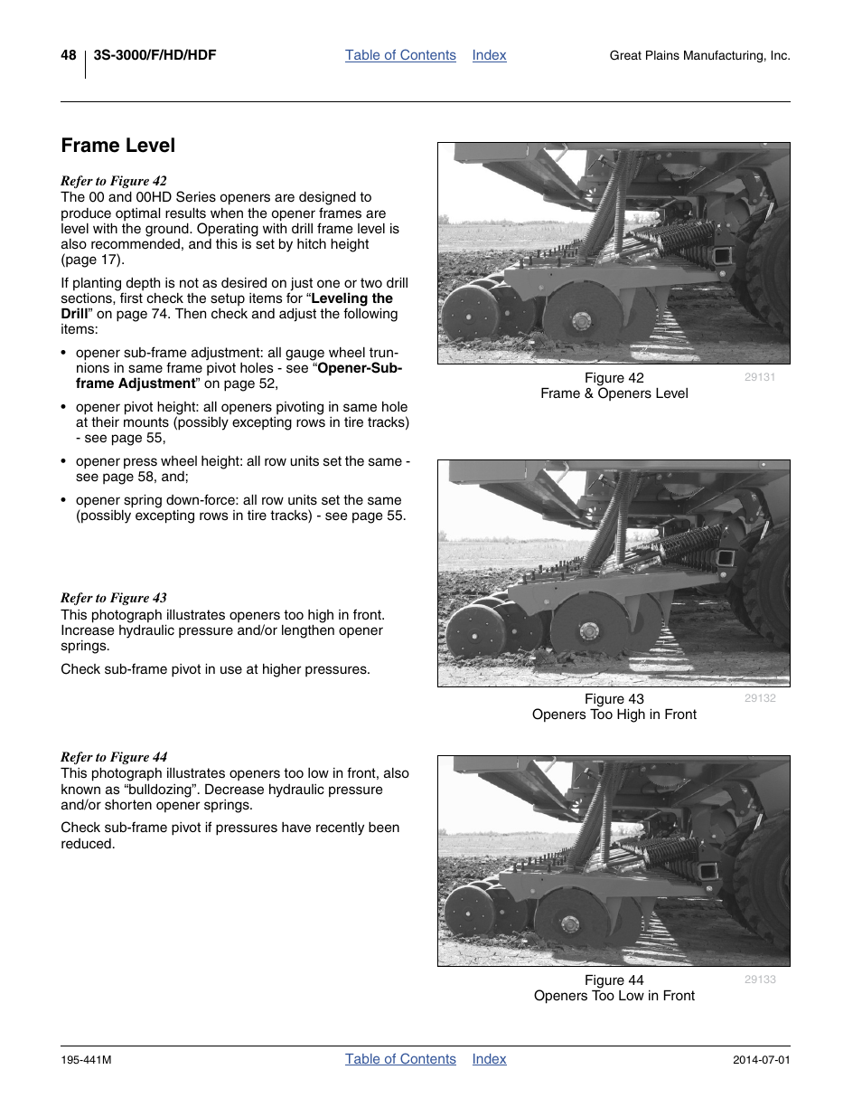 Frame level | Great Plains 3S-3000HDF Operator Manual v1 User Manual | Page 52 / 120