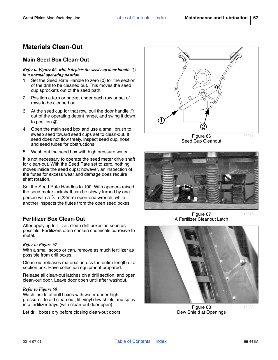 Materials clean-out, Main seed box clean-out, Fertilizer box clean-out | Main seed box clean-out fertilizer box clean-out | Great Plains 3S-3000HDF Operator Manual v1 User Manual | Page 71 / 120