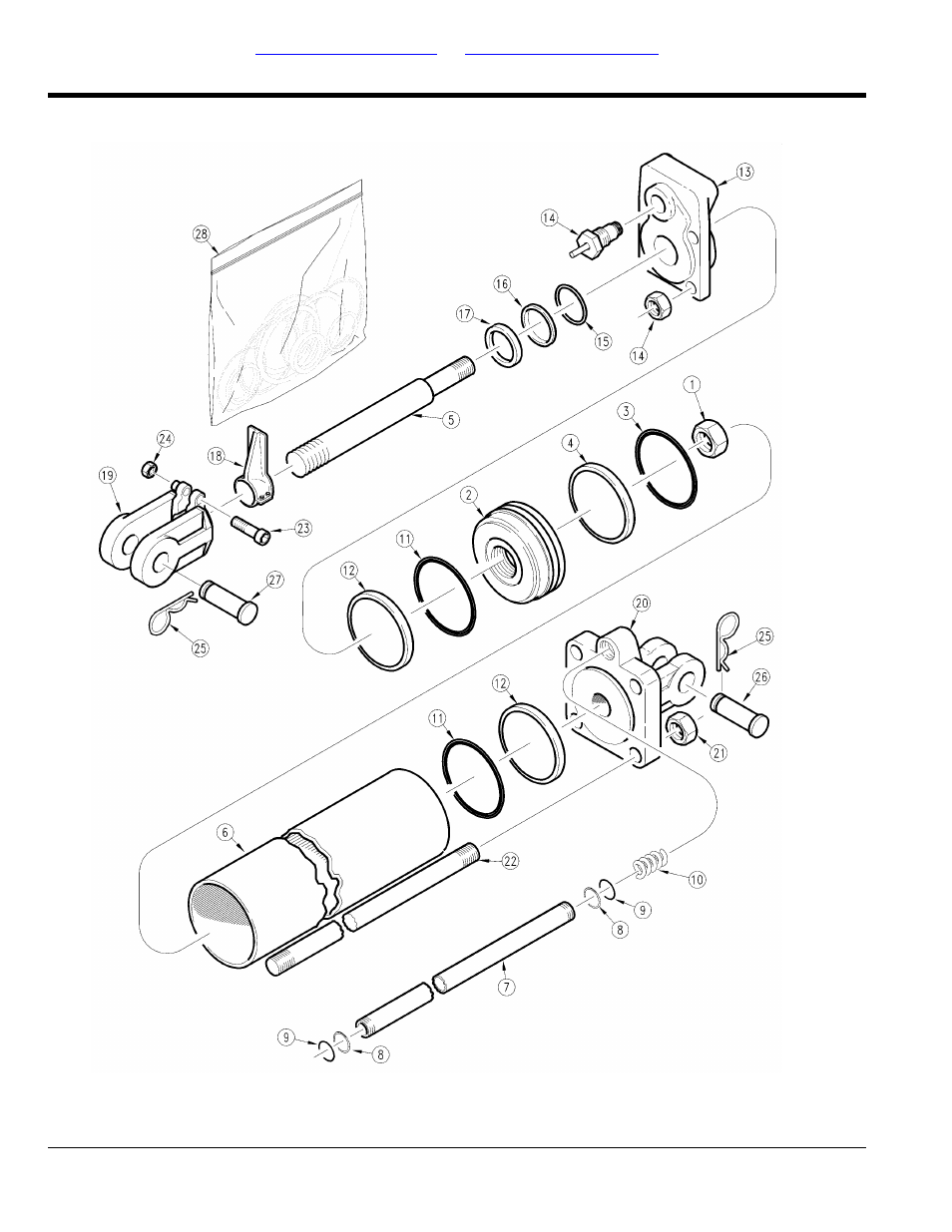 Hydraulics, 3 1/2" x 8" x 1 1/4" rod, hydraulic cylinder, 070c) | Great Plains EWD13 Parts Manual User Manual | Page 40 / 94