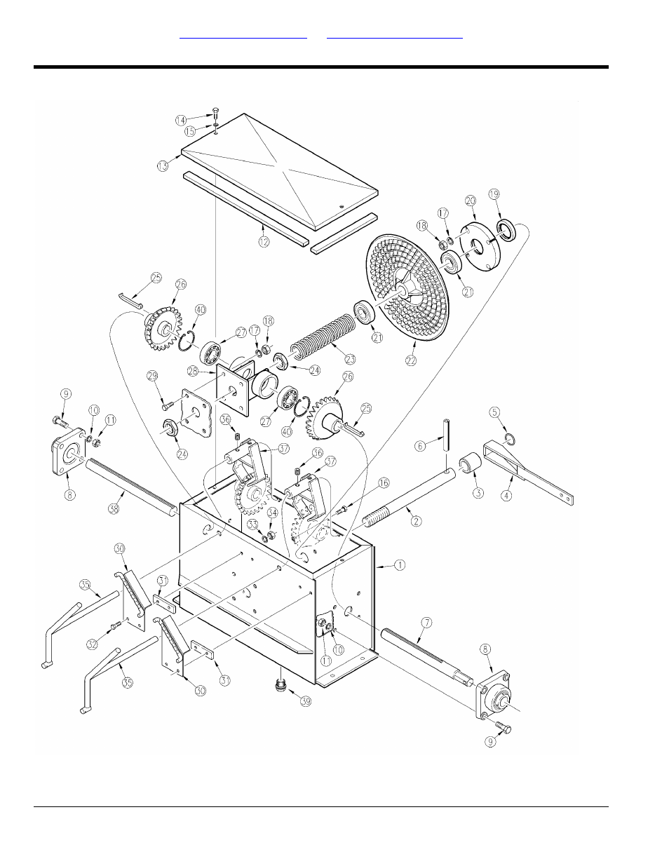 Front gearbox (s/n y1000-y1062) | Great Plains ADC2220 Parts Manua User Manual | Page 42 / 78