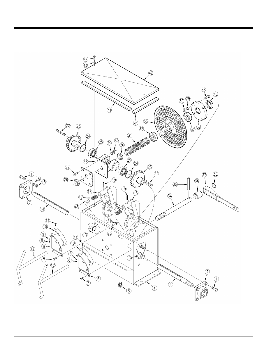 Front gearbox (s/n y1063+) | Great Plains ADC2220 Parts Manua User Manual | Page 44 / 78