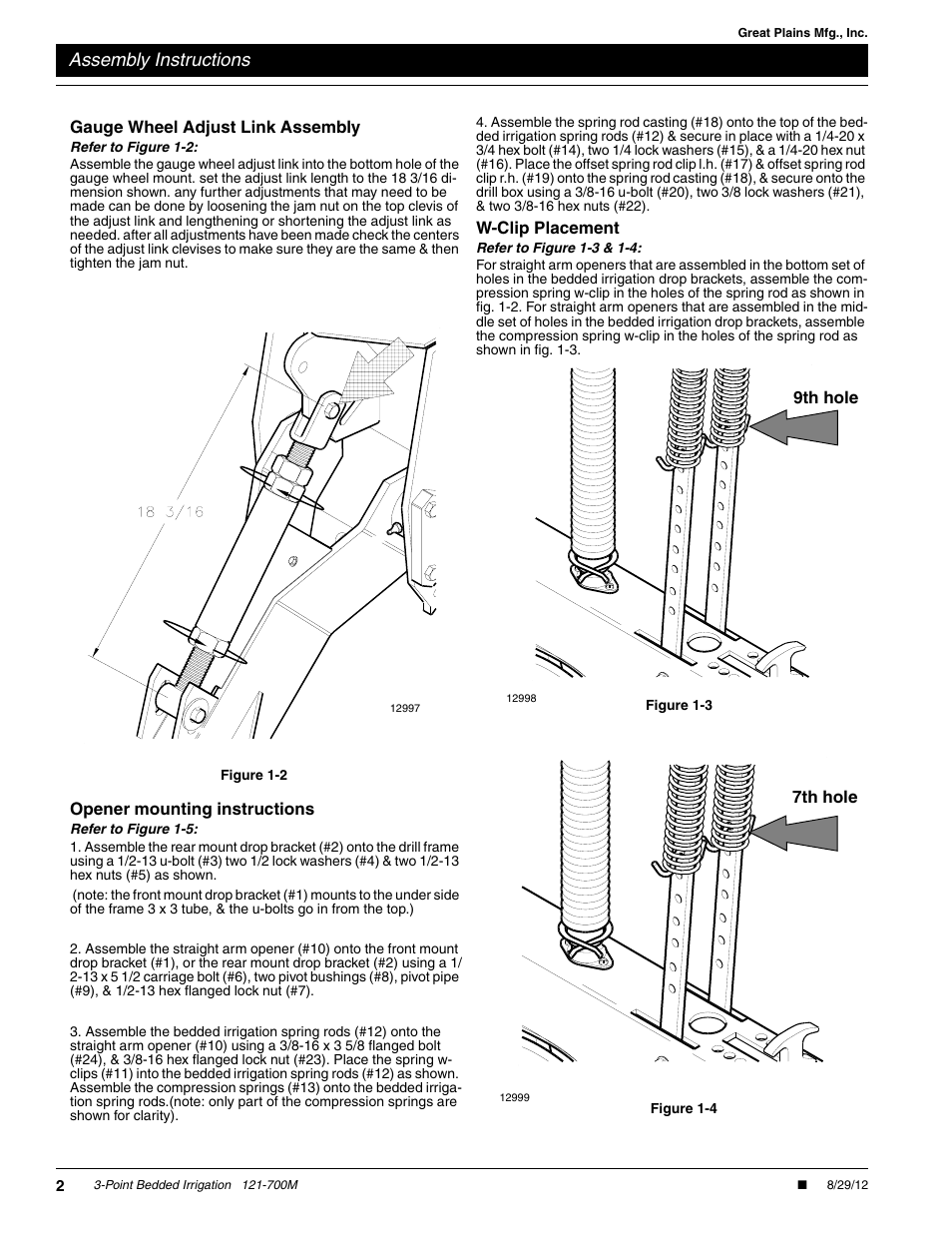 Assembly instructions | Great Plains 3-Point Drills Assembly Instructions User Manual | Page 2 / 6