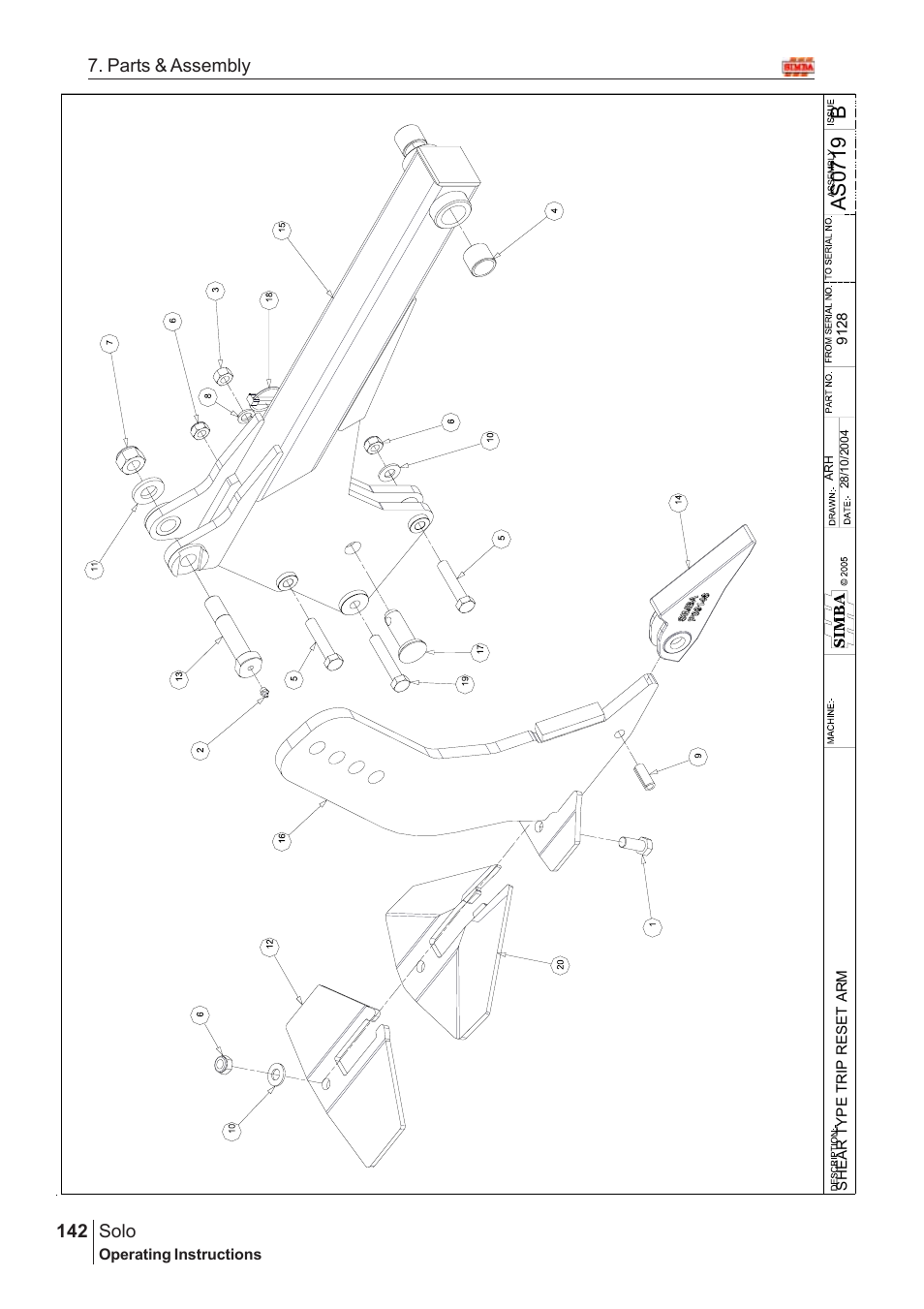 Bas071 9, Solo, 142 7. parts & assembly | Great Plains Solo 2007 Assembly Instructions User Manual | Page 102 / 184