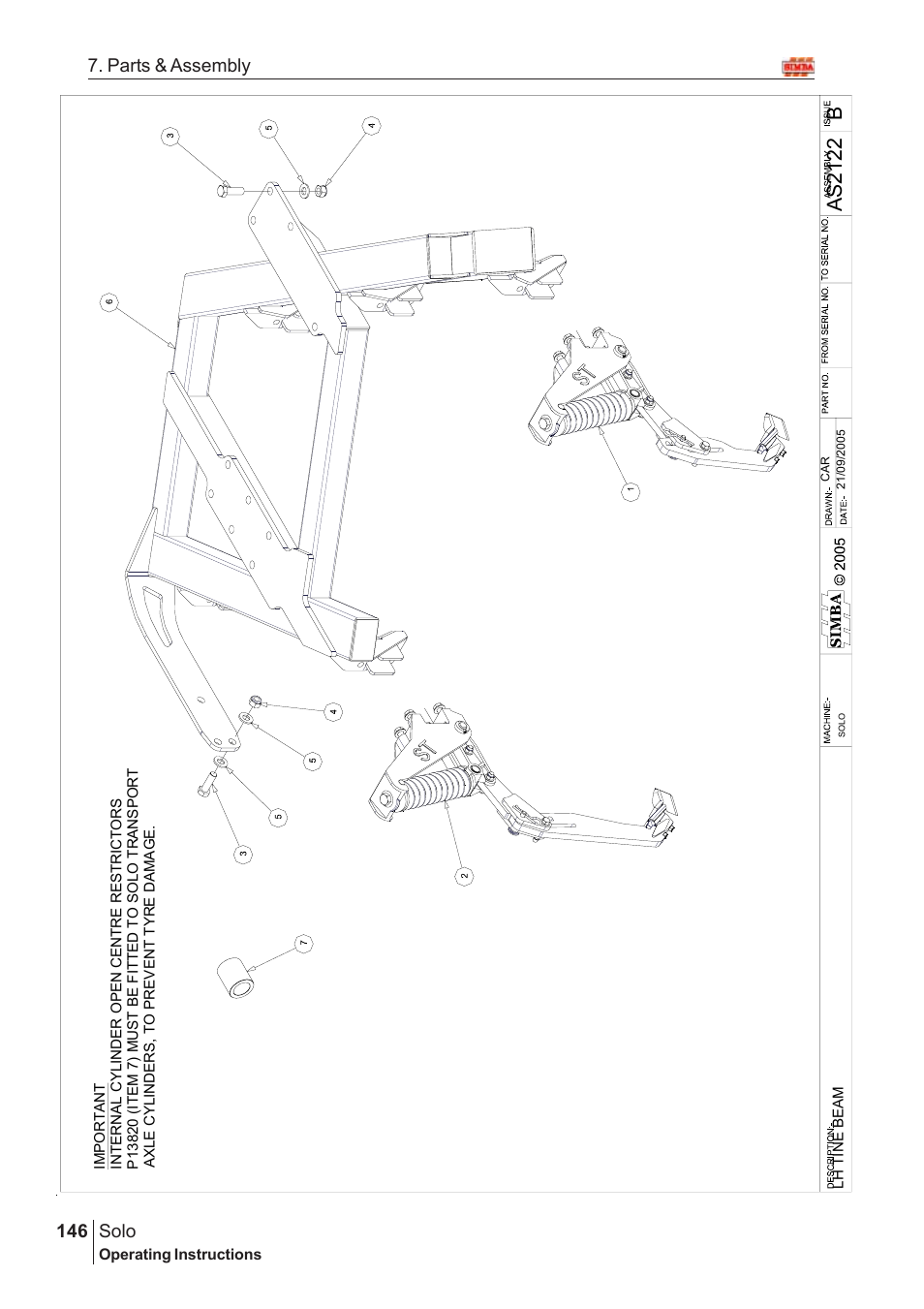 Bas2 12 2, Solo, 146 7. parts & assembly | Great Plains Solo 2007 Assembly Instructions User Manual | Page 106 / 184