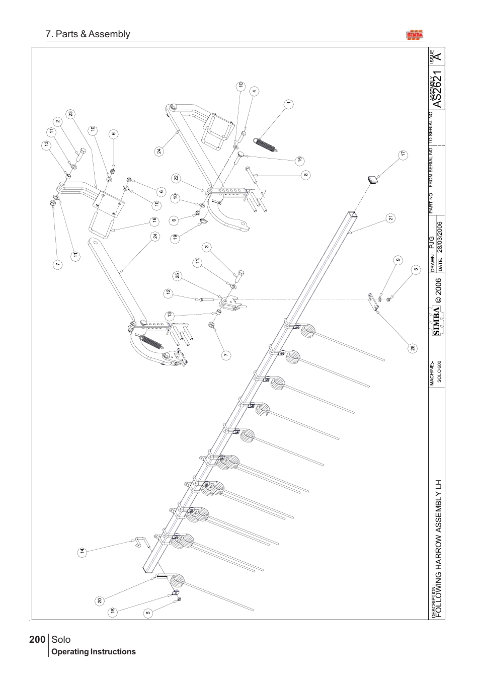 Aas2621, Solo, 200 7. parts & assembly | Great Plains Solo 2007 Assembly Instructions User Manual | Page 160 / 184