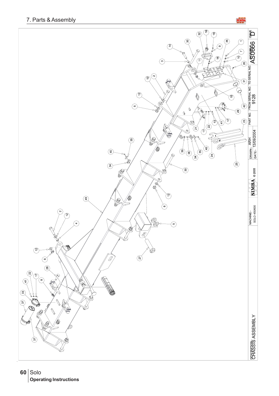 Das06 66, Solo, 60 7. parts & assembly | Great Plains Solo 2007 Assembly Instructions User Manual | Page 20 / 184