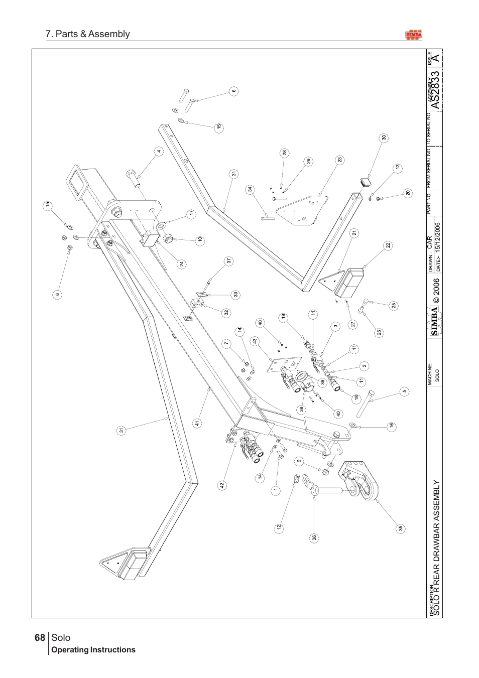 Aas 283 3, Solo, 68 7. parts & assembly | Great Plains Solo 2007 Assembly Instructions User Manual | Page 28 / 184