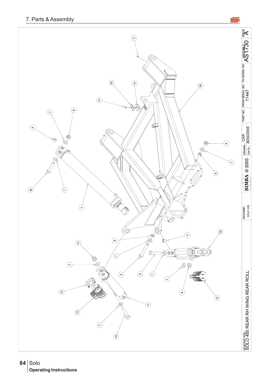 Aas17 30, Solo, 84 7. parts & assembly | Great Plains Solo 2007 Assembly Instructions User Manual | Page 44 / 184