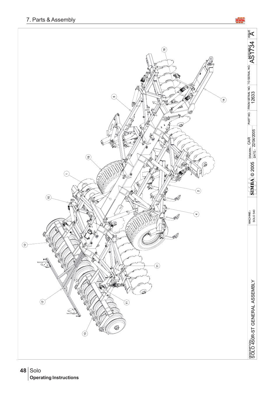 Aas173 4, Solo, 48 7. parts & assembly | Great Plains Solo 2007 Assembly Instructions User Manual | Page 8 / 184