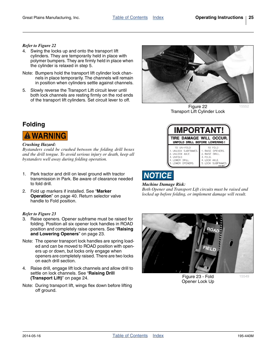 Folding | Great Plains 2S-2600HDF Operator Manual v1 User Manual | Page 29 / 116