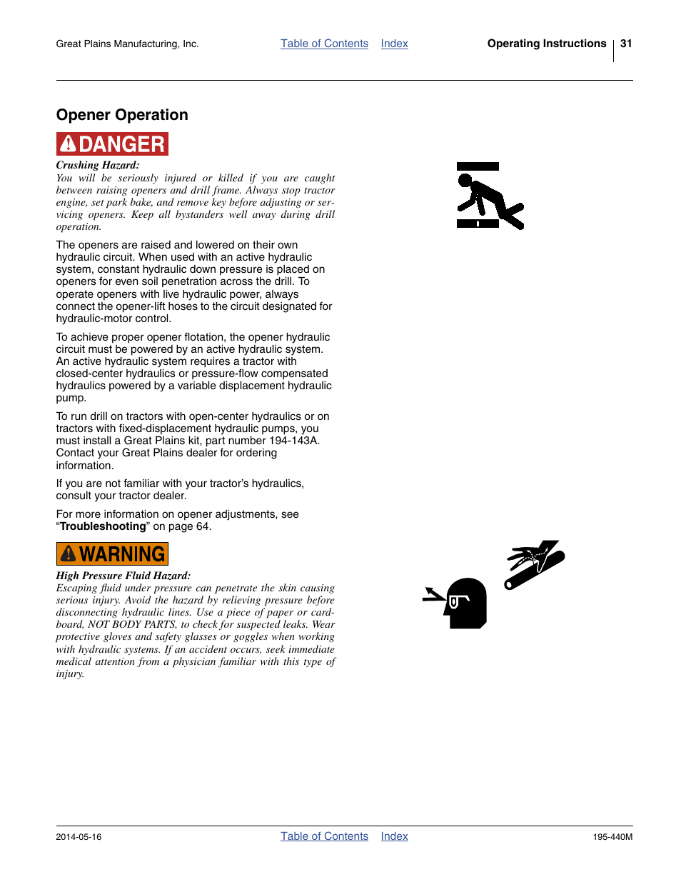 Opener operation | Great Plains 2S-2600HDF Operator Manual v1 User Manual | Page 35 / 116