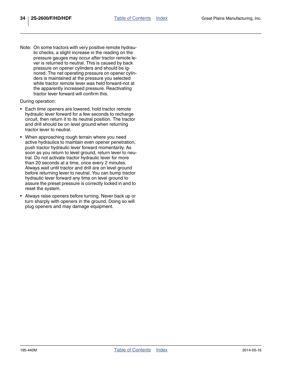 Great Plains 2S-2600HDF Operator Manual v1 User Manual | Page 38 / 116
