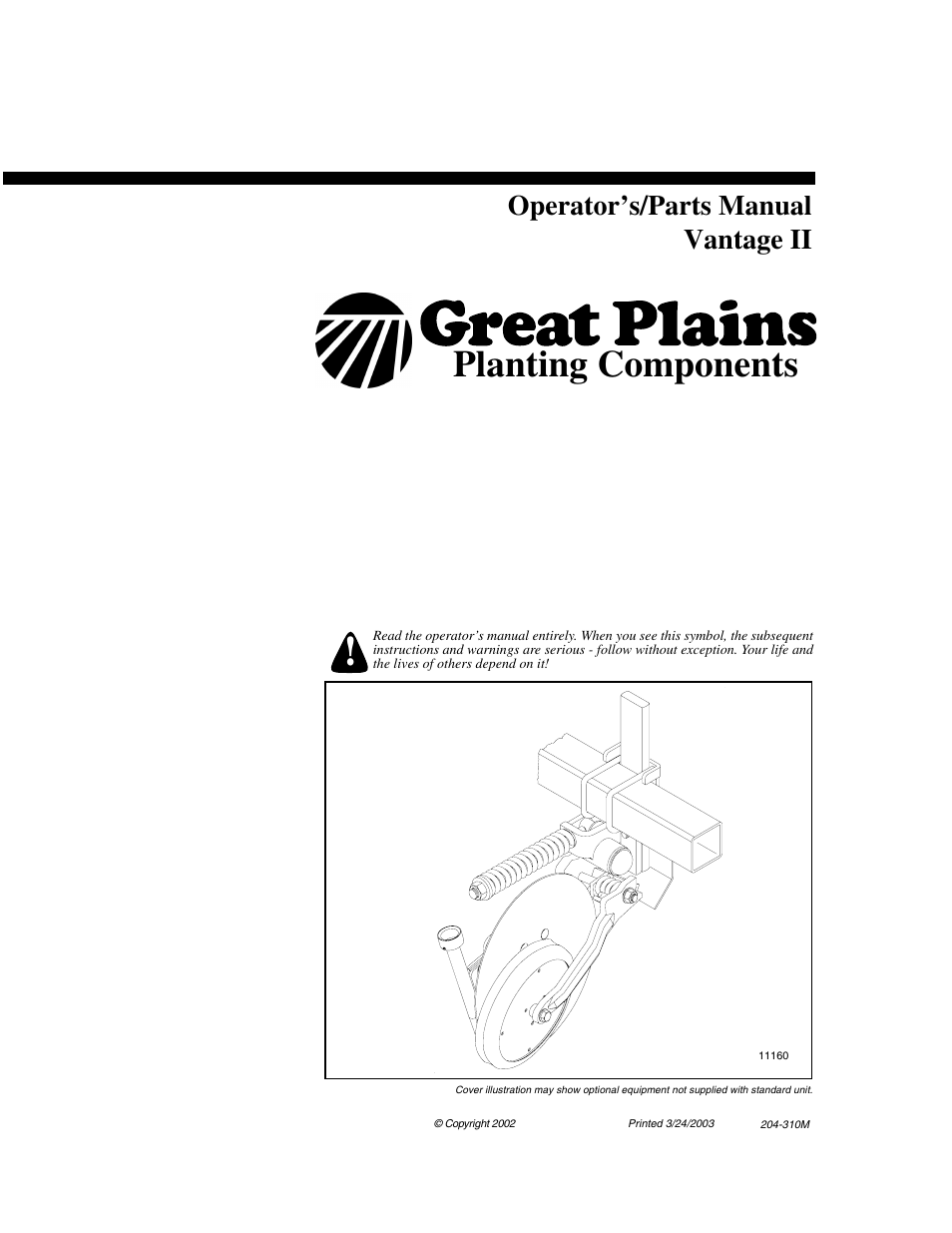 Great Plains Vantage II Fertilizer Coulters User Manual | 27 pages