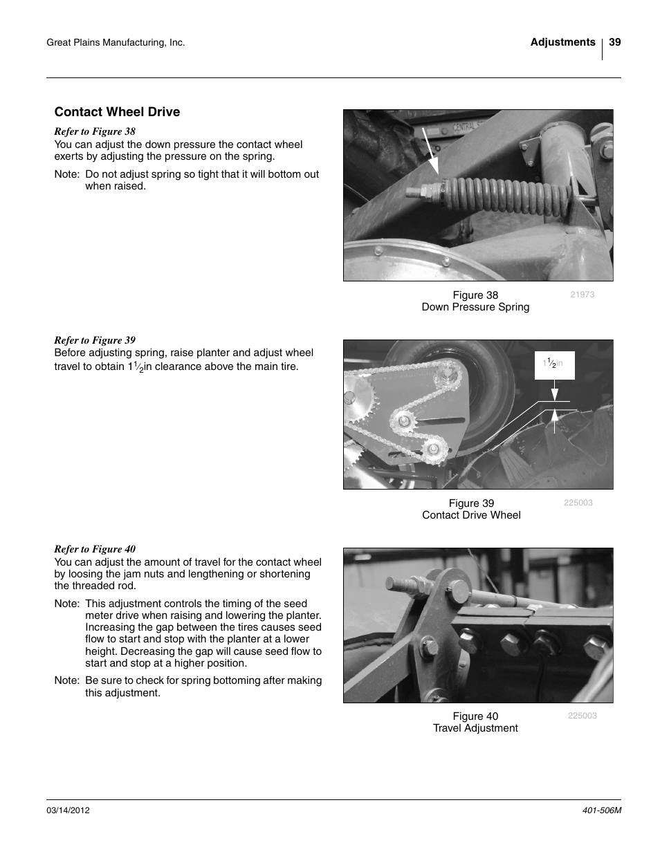 Contact wheel drive | Great Plains YP1220 Operator Manual User Manual | Page 43 / 90