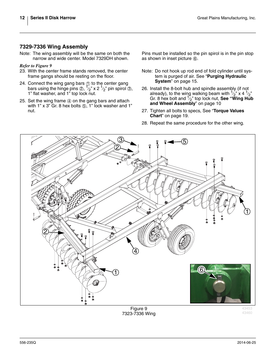 7329-7336 wing assembly | Great Plains 7336 DH Predelivery Manual User Manual | Page 16 / 66
