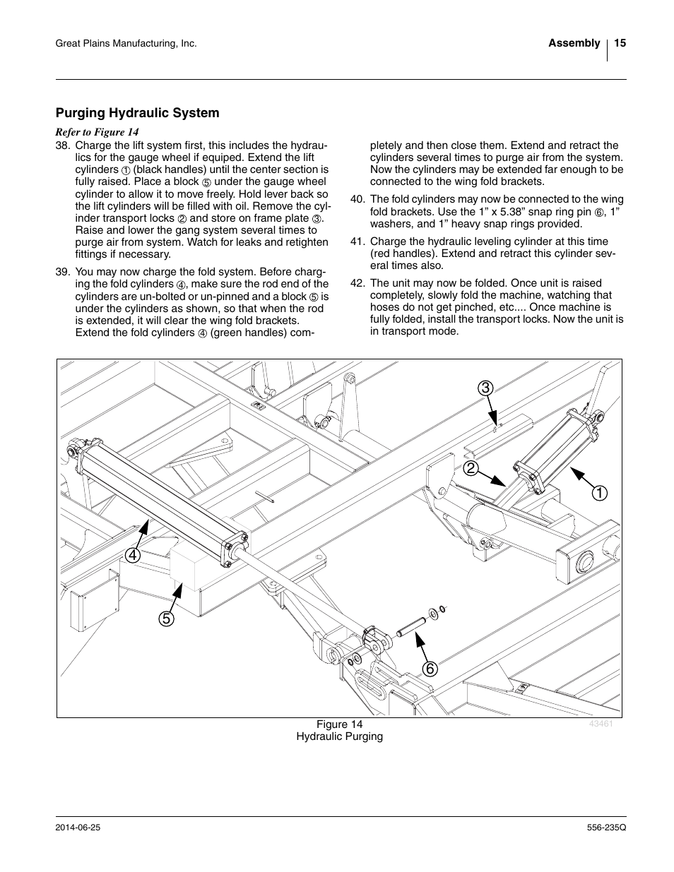 Purging hydraulic system | Great Plains 7336 DH Predelivery Manual User Manual | Page 19 / 66