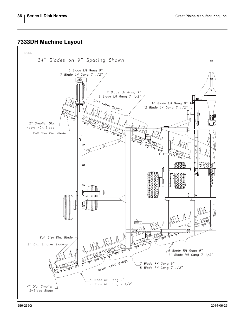 7333dh machine layout | Great Plains 7336 DH Predelivery Manual User Manual | Page 40 / 66