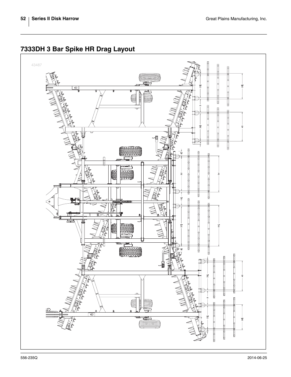 7333dh 3 bar spike hr drag layout | Great Plains 7336 DH Predelivery Manual User Manual | Page 56 / 66