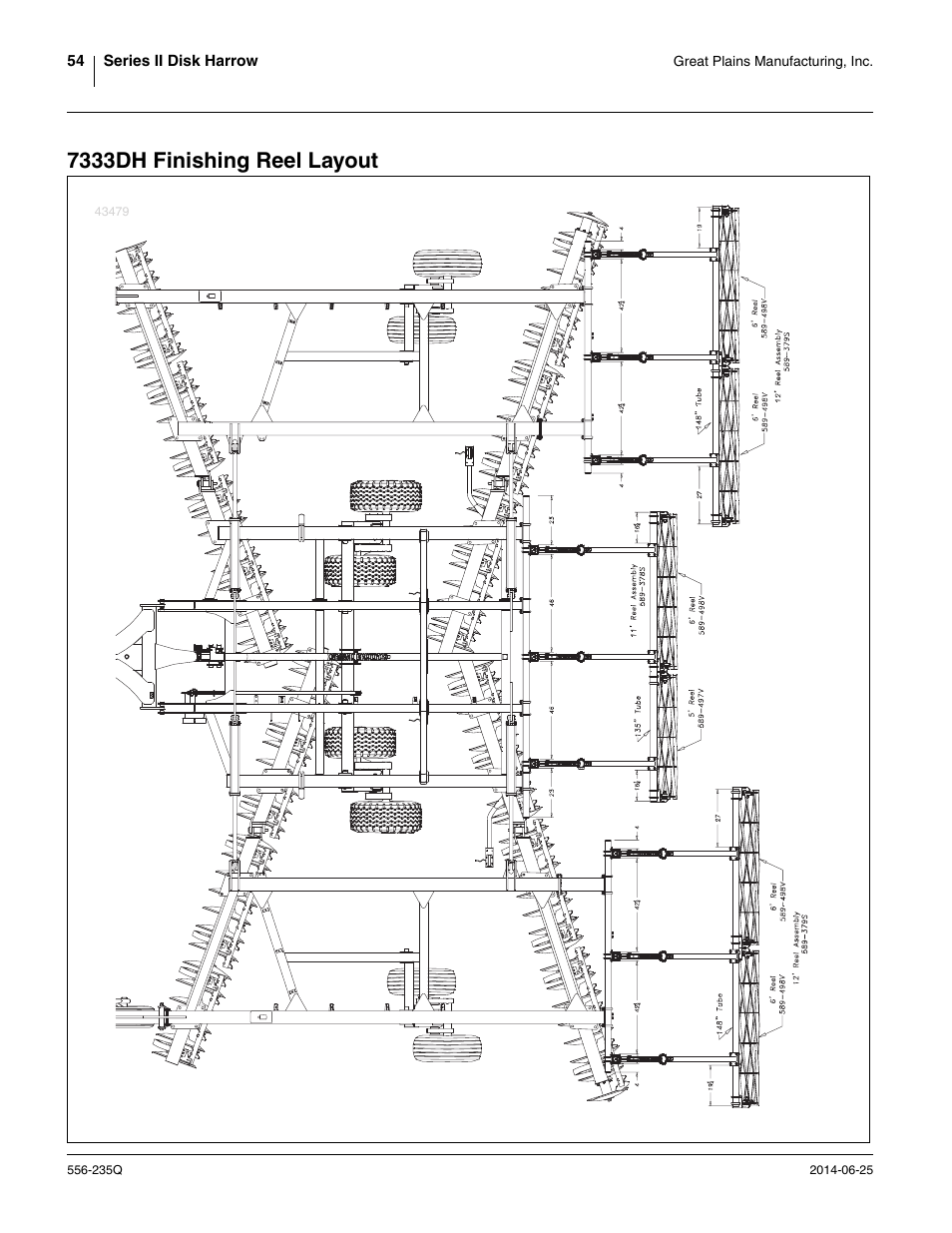 7333dh finishing reel layout | Great Plains 7336 DH Predelivery Manual User Manual | Page 58 / 66