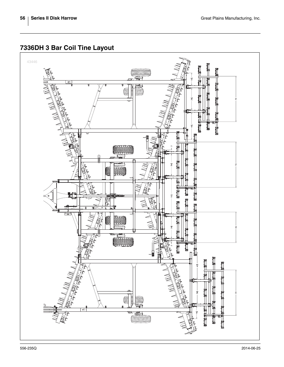 7336dh 3 bar coil tine layout | Great Plains 7336 DH Predelivery Manual User Manual | Page 60 / 66