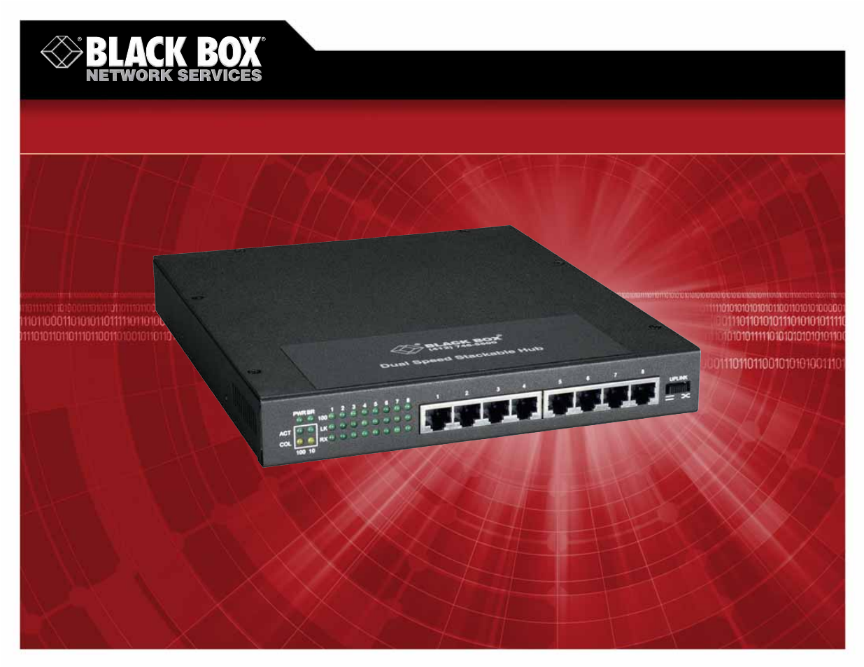 Black Box Dual-Speed 10/100 Stackable Hub User Manual | 3 pages