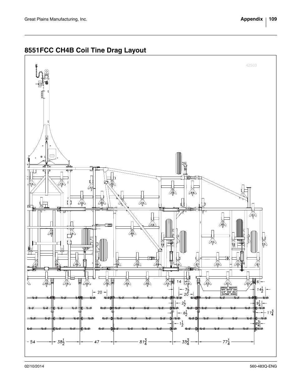 8551fcc ch4b coil tine drag layout | Great Plains 8560 FCF Assembly Manual User Manual | Page 113 / 140