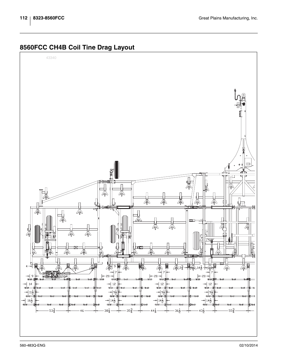 8560fcc ch4b coil tine drag layout | Great Plains 8560 FCF Assembly Manual User Manual | Page 116 / 140