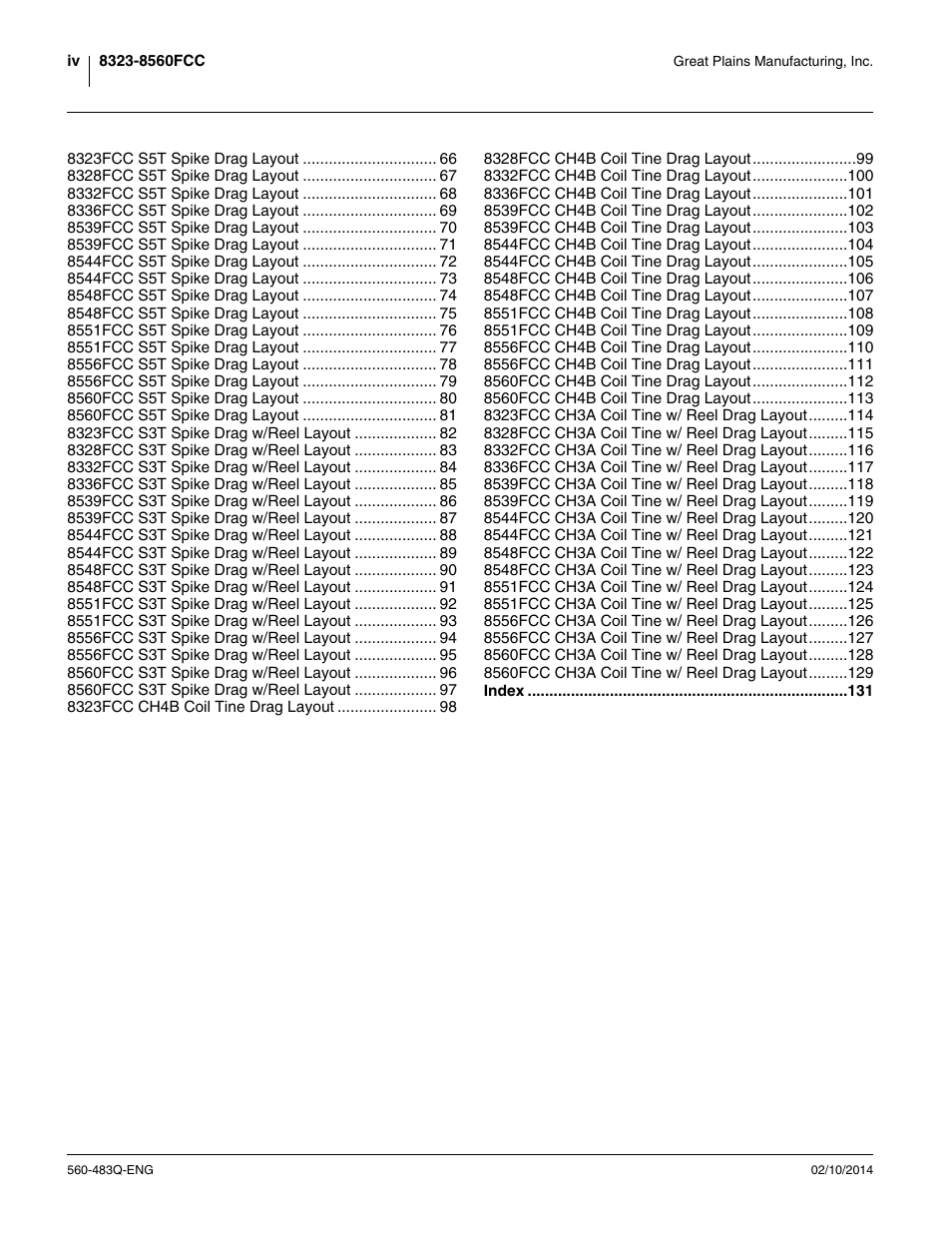 Great Plains 8560 FCF Assembly Manual User Manual | Page 4 / 140