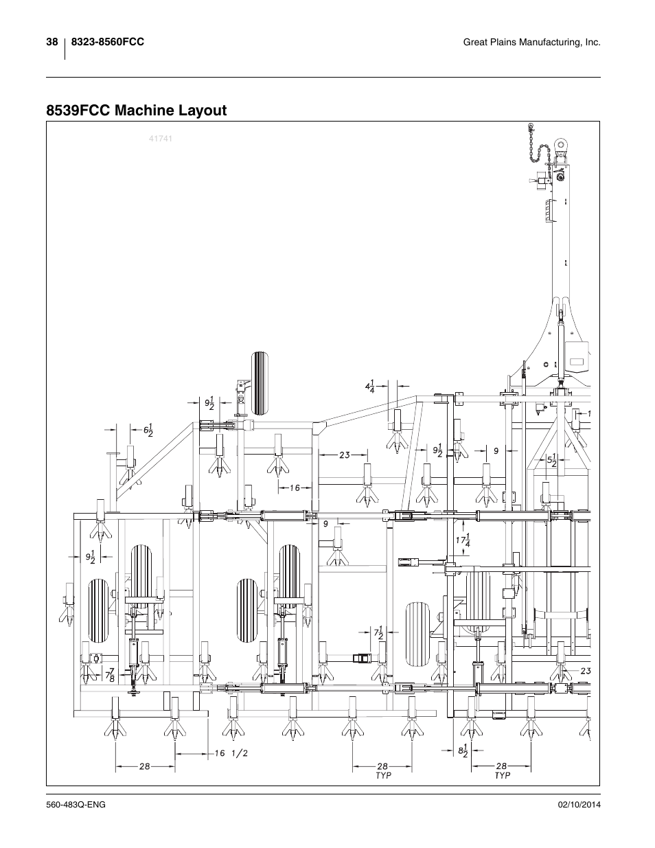 8539fcc machine layout | Great Plains 8560 FCF Assembly Manual User Manual | Page 42 / 140