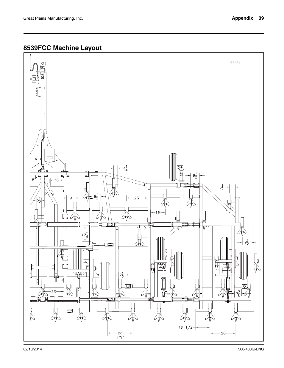 8539fcc machine layout | Great Plains 8560 FCF Assembly Manual User Manual | Page 43 / 140