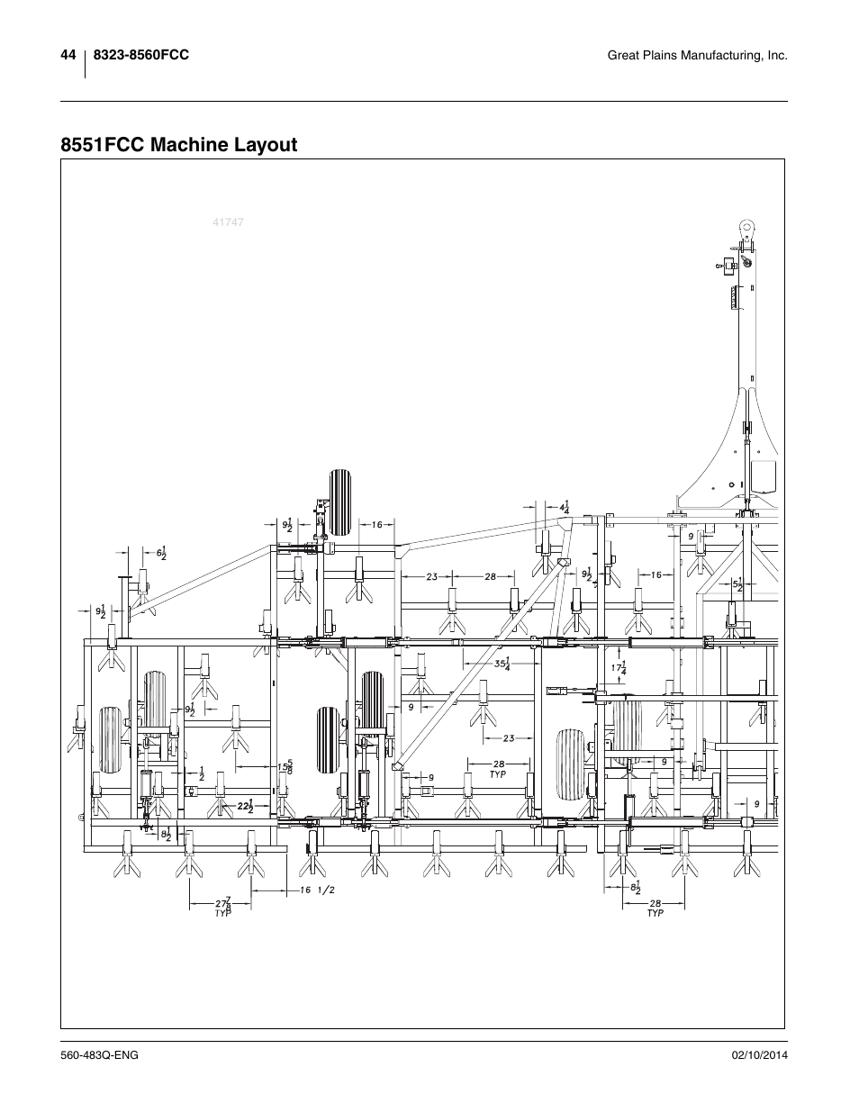 8551fcc machine layout | Great Plains 8560 FCF Assembly Manual User Manual | Page 48 / 140