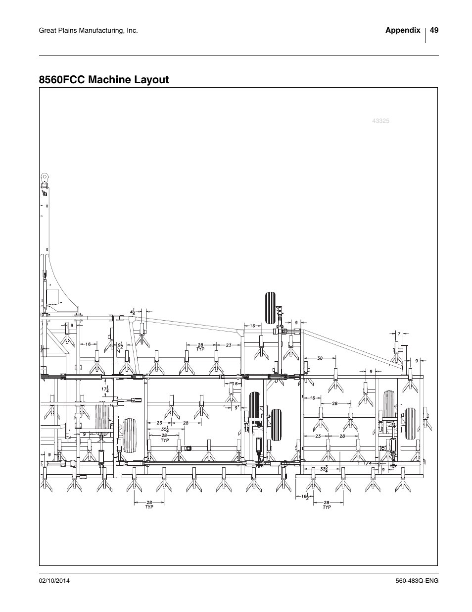 8560fcc machine layout | Great Plains 8560 FCF Assembly Manual User Manual | Page 53 / 140