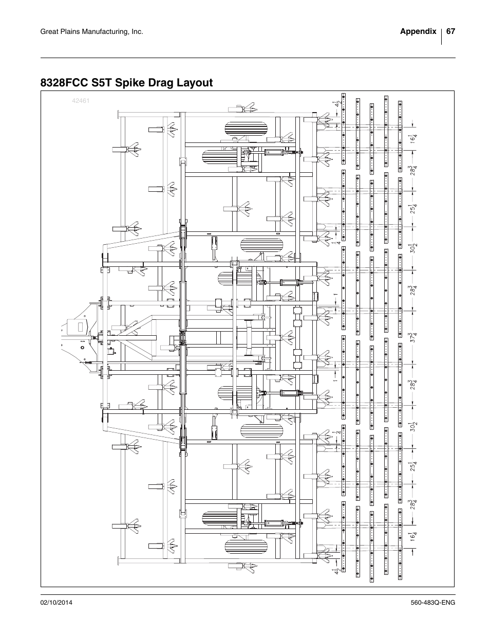8328fcc s5t spike drag layout | Great Plains 8560 FCF Assembly Manual User Manual | Page 71 / 140
