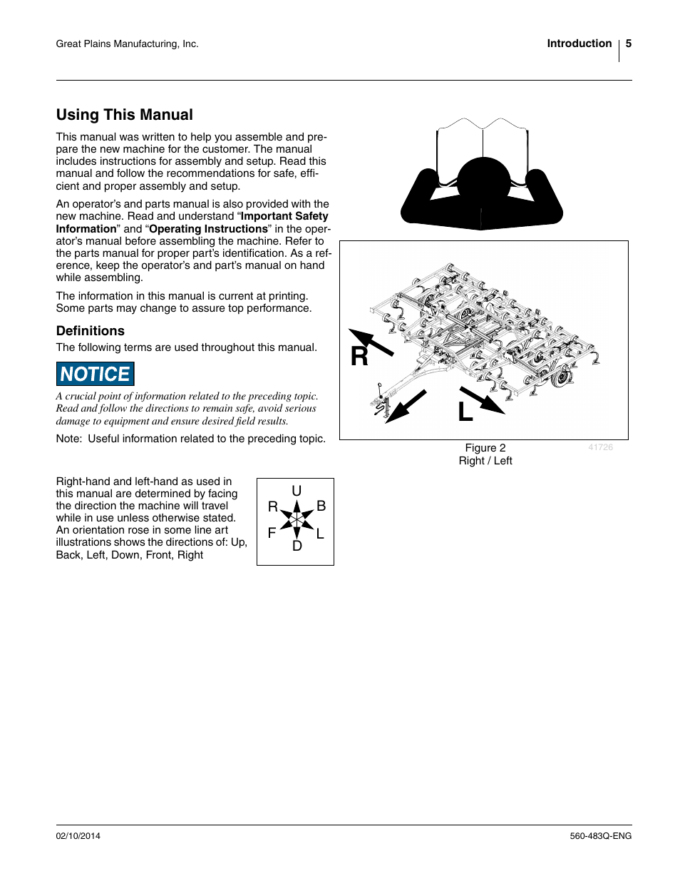 Using this manual, Definitions | Great Plains 8560 FCF Assembly Manual User Manual | Page 9 / 140