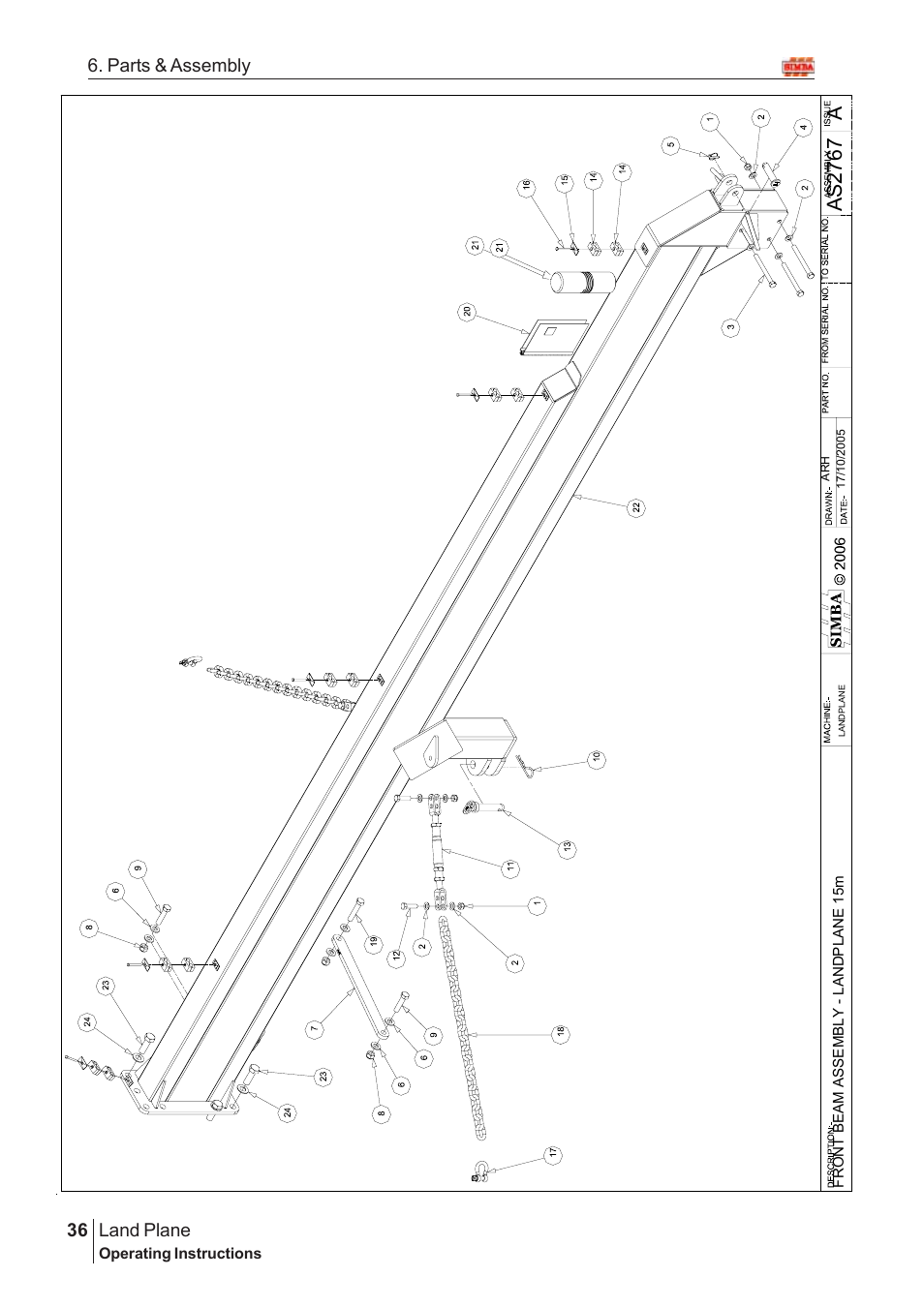 Aas2 76 7, Land plane, 36 6. parts & assembly | Great Plains Land Plane Assembly Instructions User Manual | Page 10 / 36