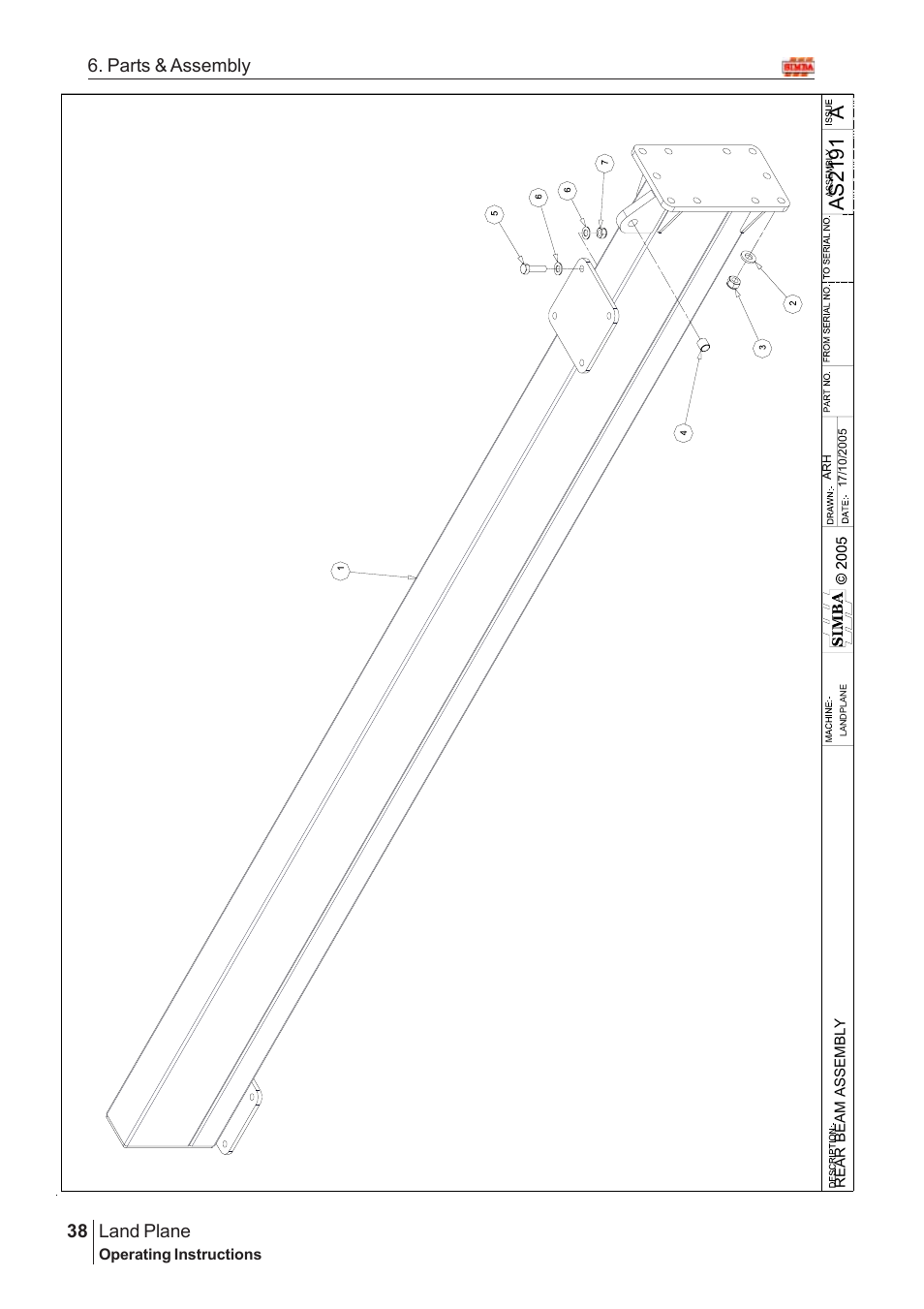 Aas21 91, Land plane, 38 6. parts & assembly | Great Plains Land Plane Assembly Instructions User Manual | Page 12 / 36