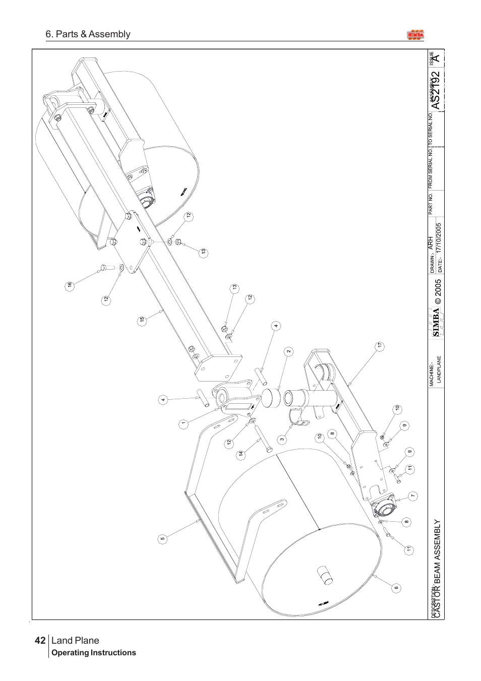 Aas21 92, Land plane, 42 6. parts & assembly | Great Plains Land Plane Assembly Instructions User Manual | Page 16 / 36