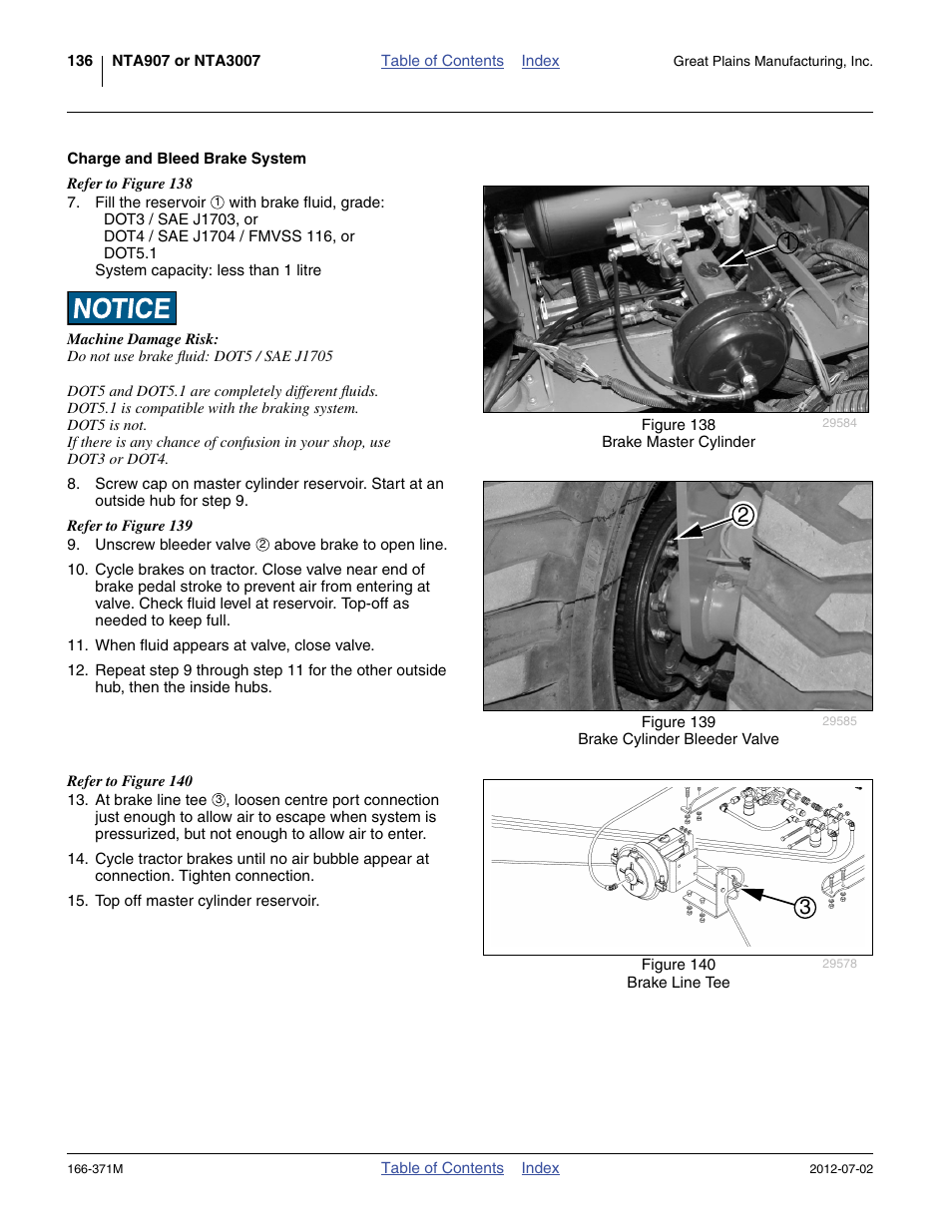 Charge and bleed brake system | Great Plains NTA3007 Operator Manual User Manual | Page 140 / 200