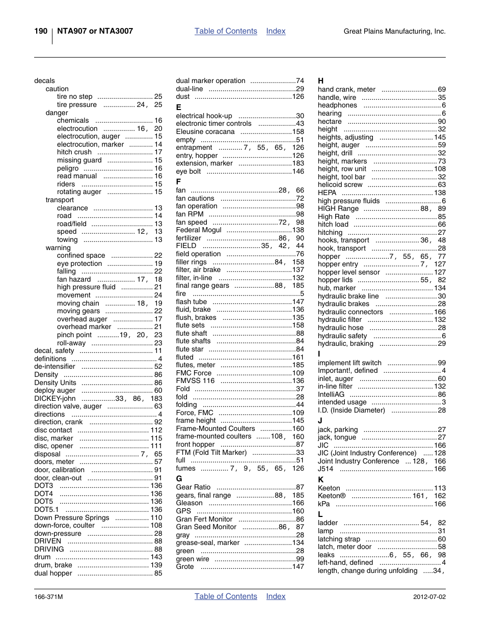 Great Plains NTA3007 Operator Manual User Manual | Page 194 / 200