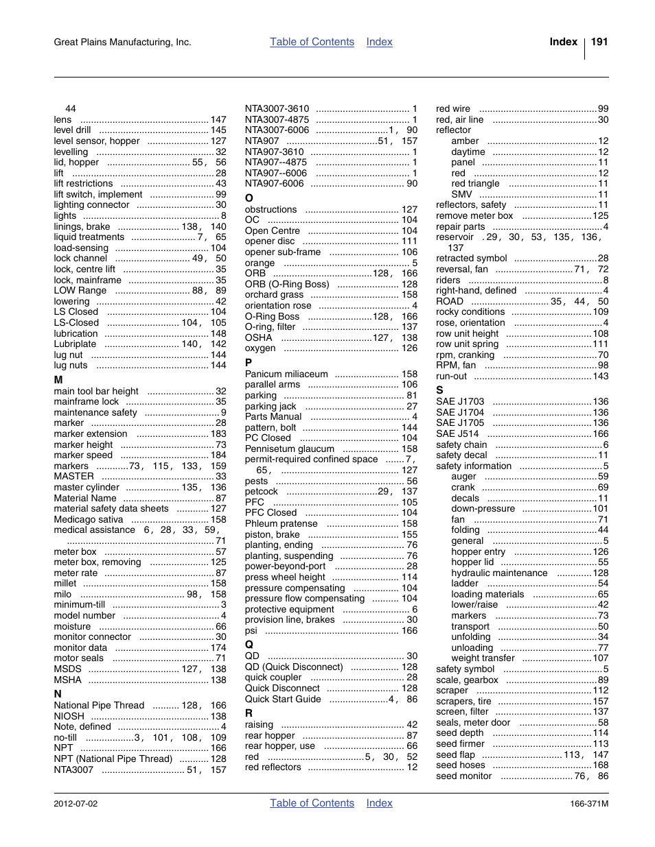 Great Plains NTA3007 Operator Manual User Manual | Page 195 / 200