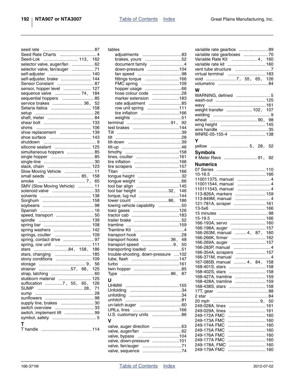 Great Plains NTA3007 Operator Manual User Manual | Page 196 / 200