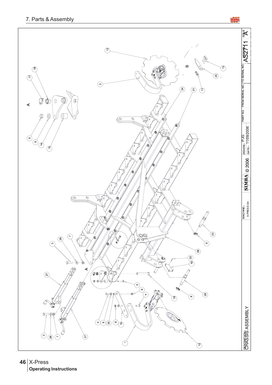 Aas2 71 1, X-press, 46 7. parts & assembly | Great Plains X-PresS 2007 Assembly Instructions User Manual | Page 12 / 58