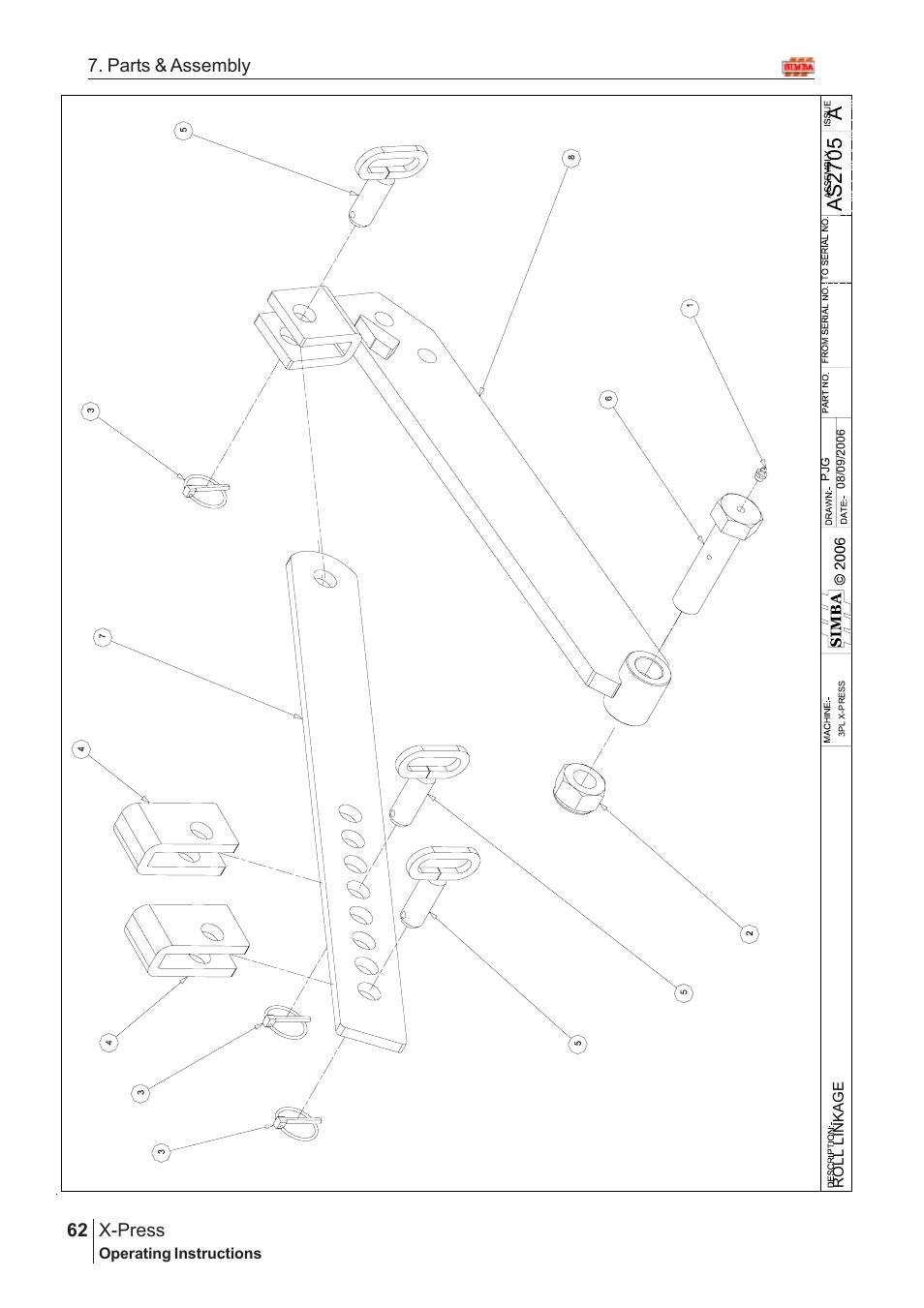 Aas2 70 5, X-press, 62 7. parts & assembly | Great Plains X-PresS 2007 Assembly Instructions User Manual | Page 28 / 58