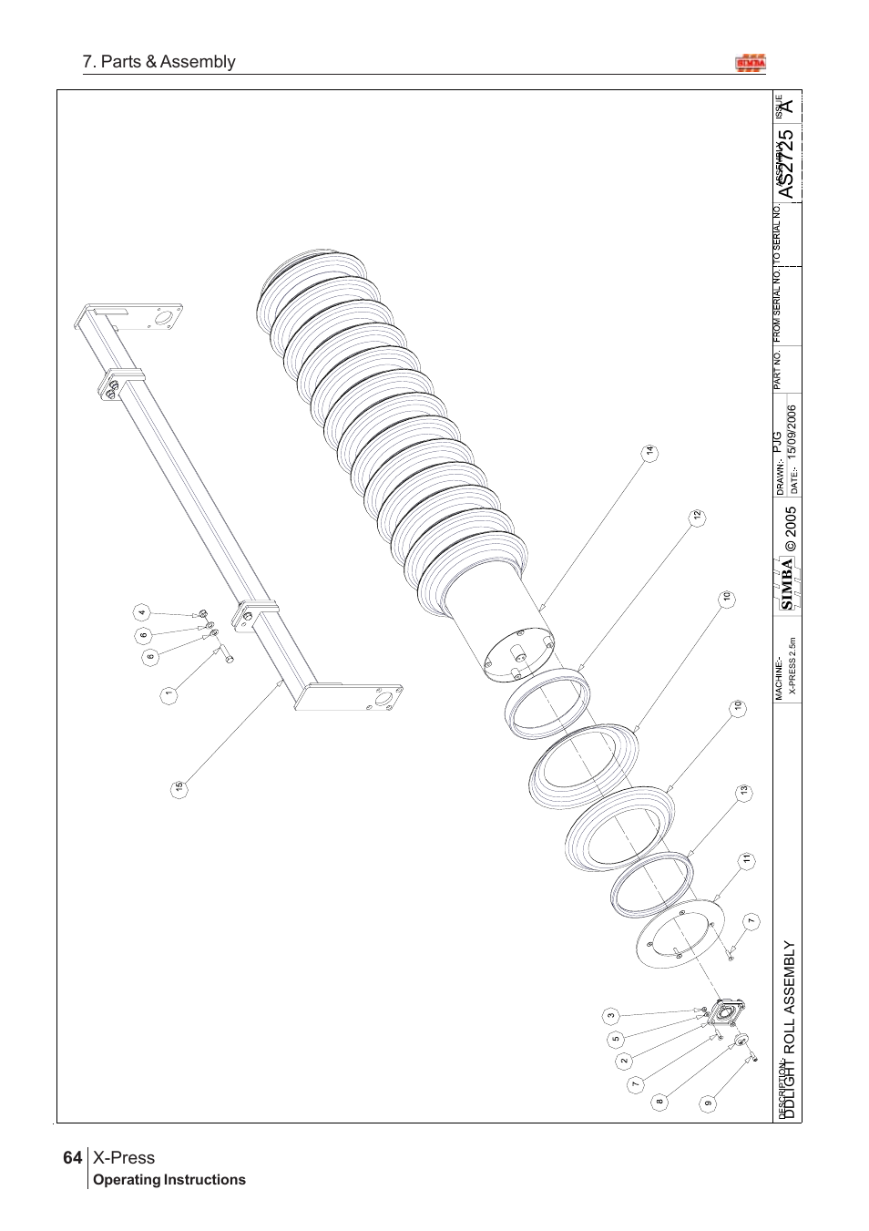Aas2 72 5, X-press, 64 7. parts & assembly | Great Plains X-PresS 2007 Assembly Instructions User Manual | Page 30 / 58